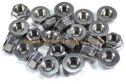 Stainless Steel Hex Flange Nuts m4 m5 m6 m8 m10 m12 m14 Flanged Hexagon