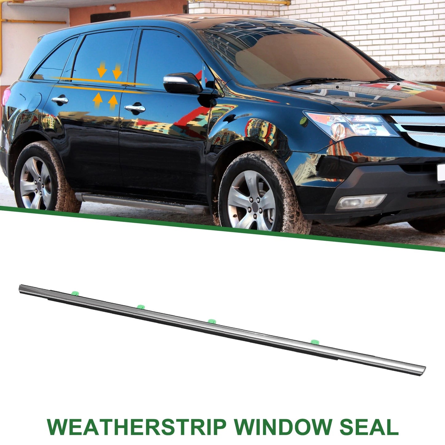 1x Rear Right Weatherstrip Window Seal for Acura MDX (2014-2020)