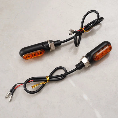 LED Motorcycle Turn Signal Amber Light Blinker Indicator Mini Lamp 2 x Inc.