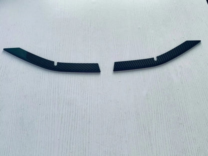 Front Upper Grilles Frame Cover Trim for Toyota Prius 2 x Steel Fiber (2023-2024)