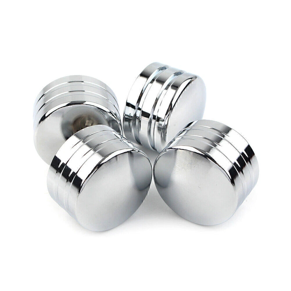 4 x Chrome Spark Plug Head Bolt Cap Covers for Harley Twin Cam (1999-2017)