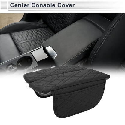Center Console Cover with Storage Bag for BMW X7 (2019-2024) Black