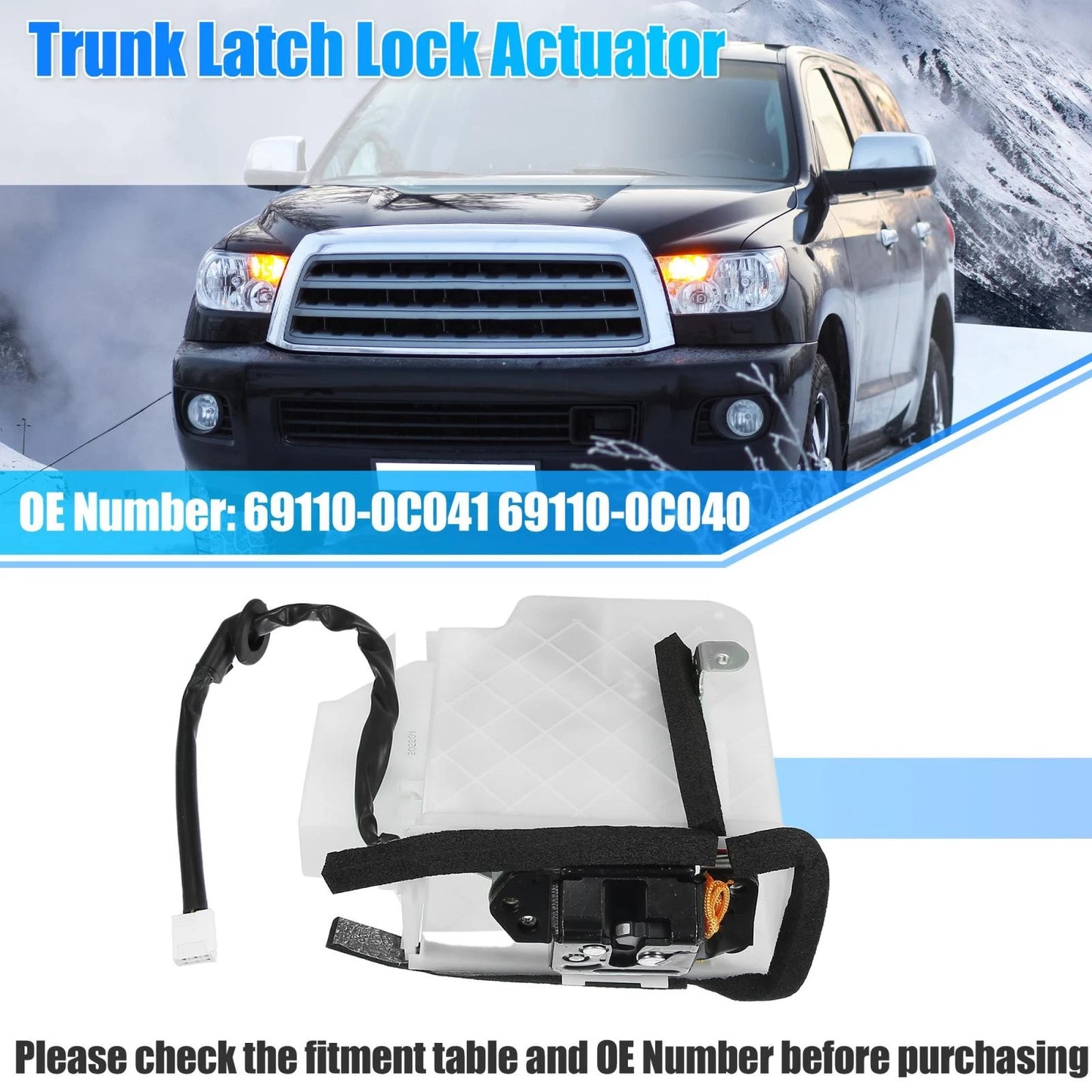 Rear Tailgate Latch Actuator for Toyota (2005-2015)