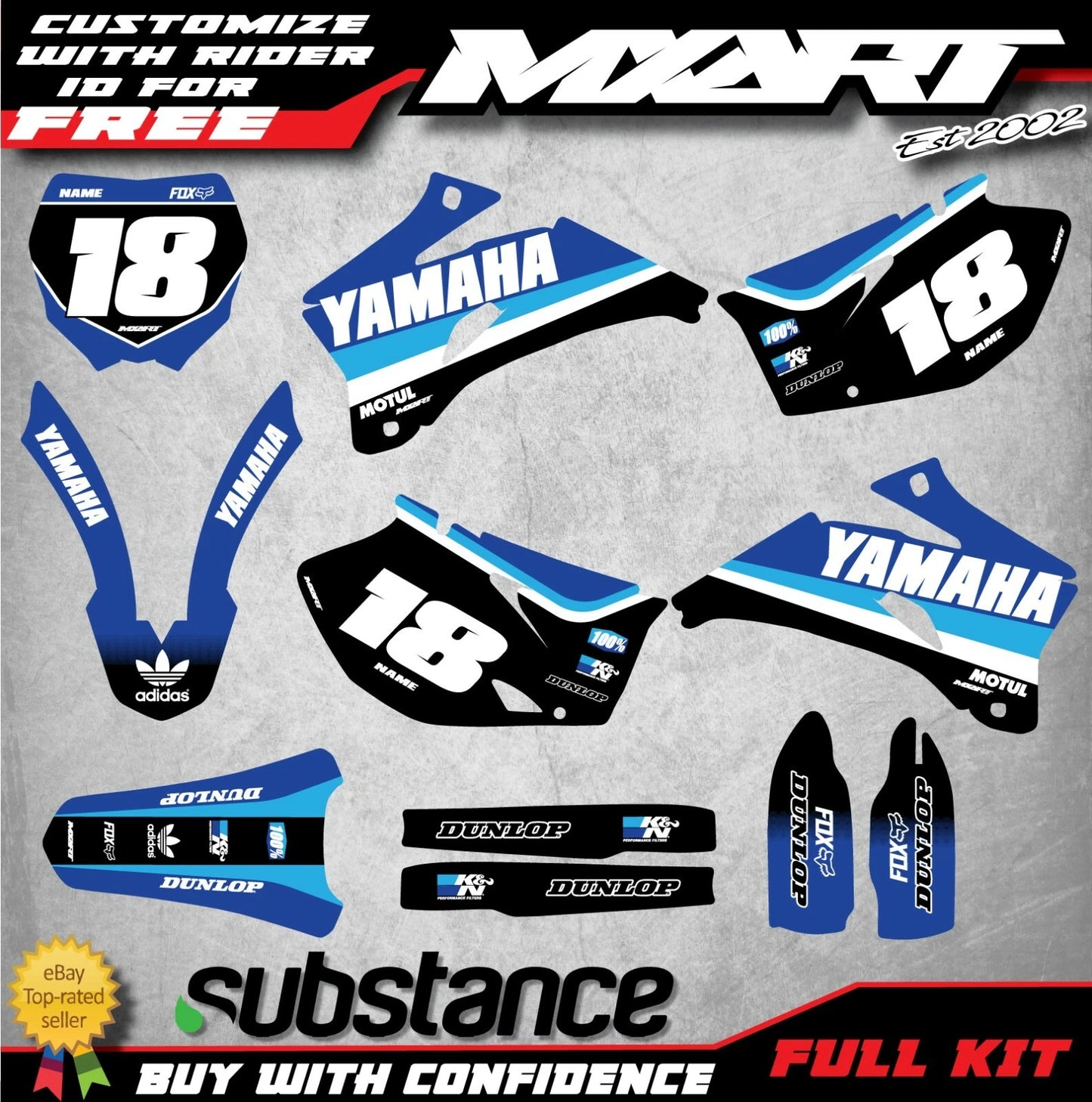 Custom Graphics Kit for Yamaha YZF 250 (2006-2009)