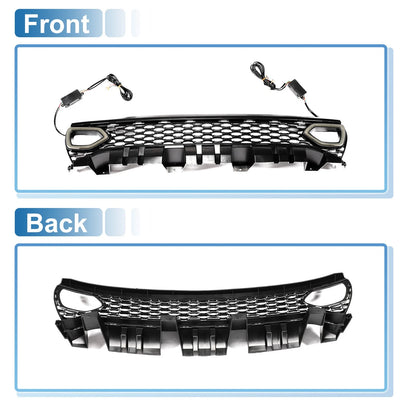 Front Upper Hood Bumper Grille Plastic Grill for Dodge Charger (2015 - 2023)