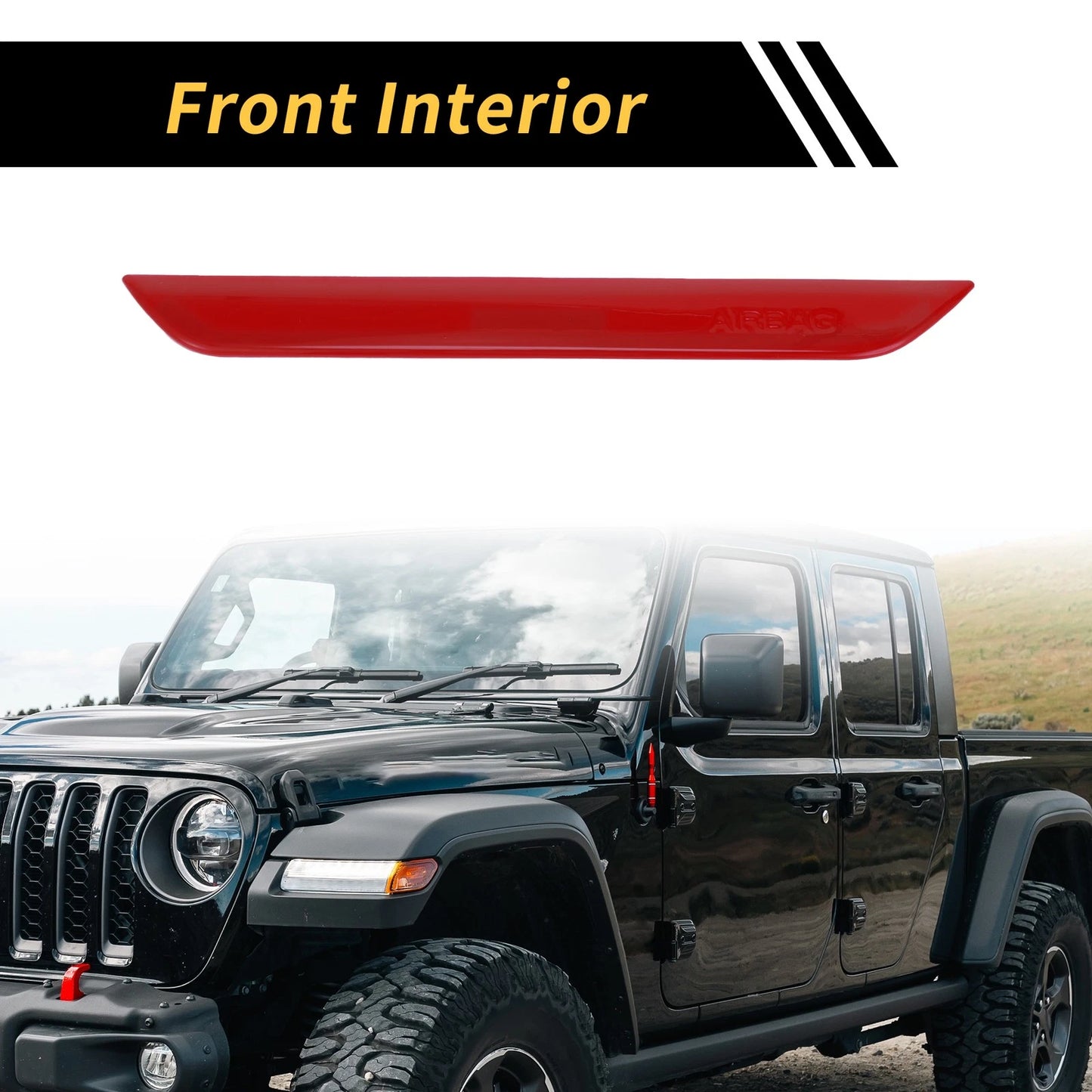 Passenger Side Interior Seat Handle Trim for Jeep Wrangler JL JLU (2018-2024) Red