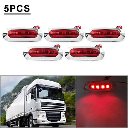 4 x LED Side Clearance Marker Light Red for Truck Trailer Pickup 12V 24V