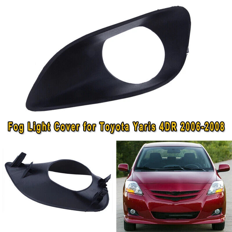 Left Driver Side Front Bumper Fog Light Cover for Toyota Yaris (2007-2013)