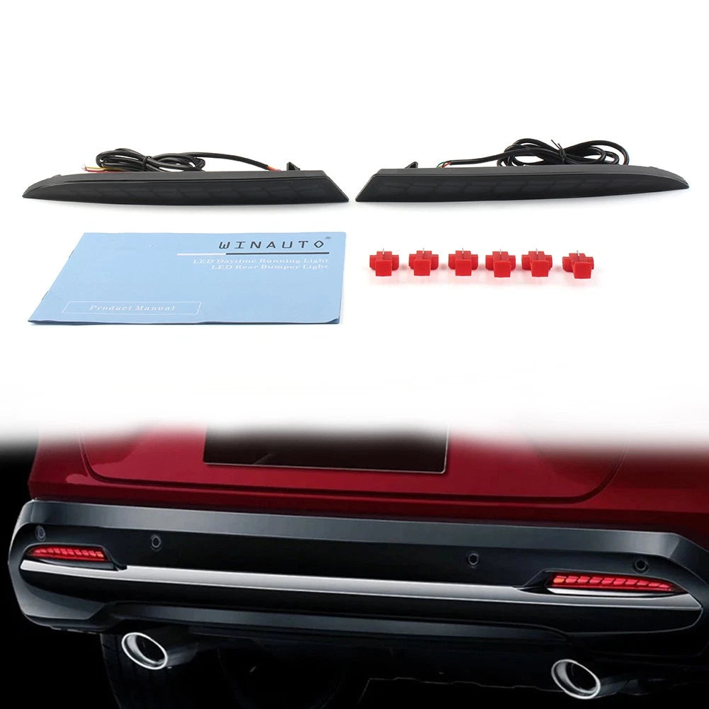 Rear Fog Lamp Brake Light Dynamic Turn Signal Reflector for Honda