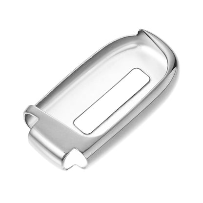 TPU Key Fob Cover Case for Jeep Grand Cherokee (2014-2021) Silver Tone