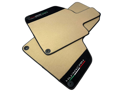 Beige Floor Mats for Lamborghini Huracan with Alcantara Leather (2014-2023)