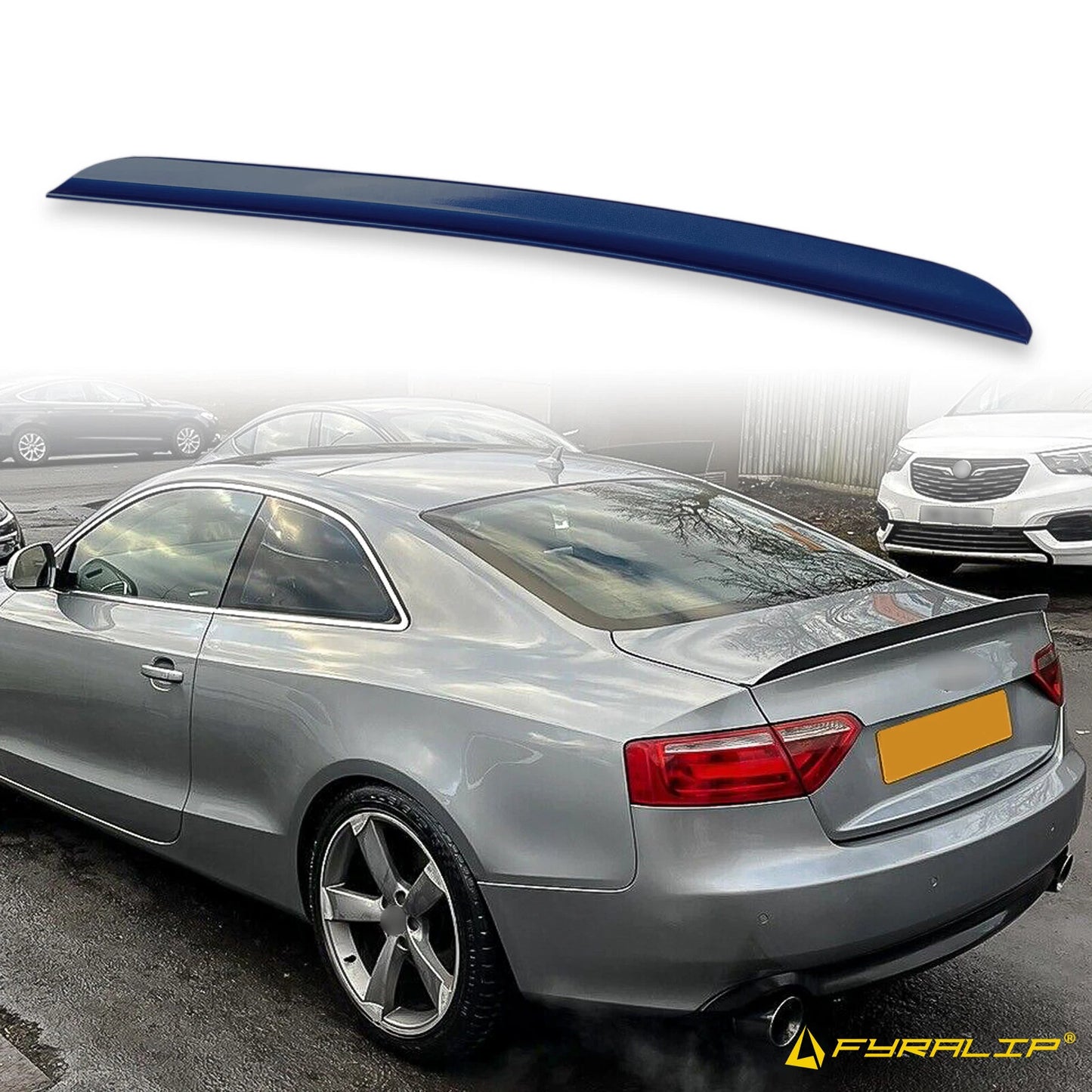Boot Lip Spoiler for Audi A5 B8 Coupe Blue (2008-2017)