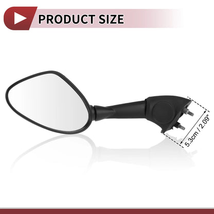Motorcycle Rear View Mirrors for BMW S 1000RR 2010-2018 - Black Aluminum