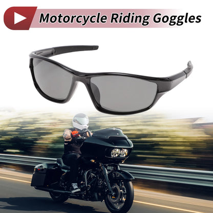 Goggles Motorcycle Riding Grey Lens Black Frame Tri-acetel Cellulose 1 Pcs