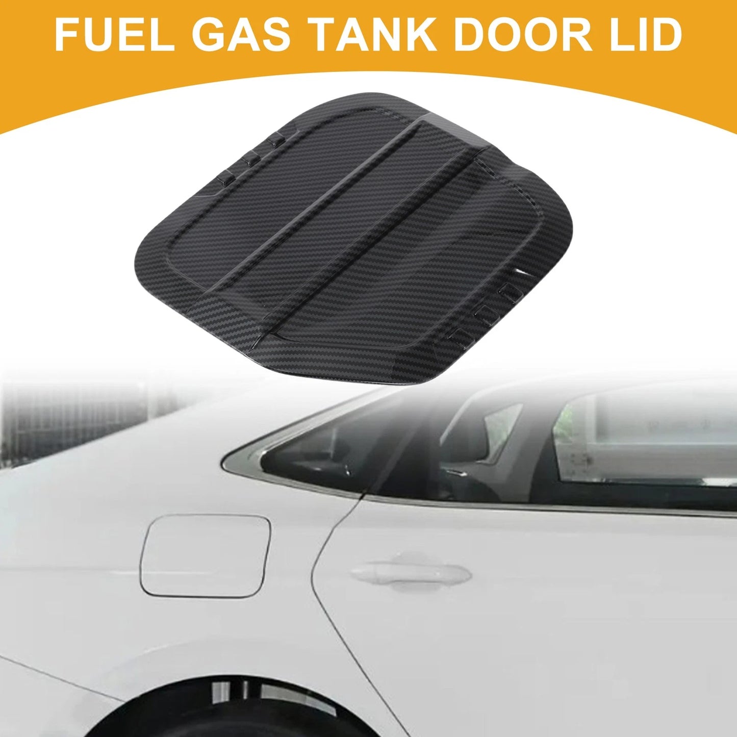 Fuel Tank Door Cap for Ford Bronco (2023-2025) Carbon Fiber Black ABS