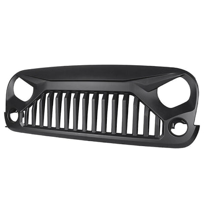 Angry Bird Front Grille for Jeep Wrangler JK 2007-2017 Upgrade Matte Black