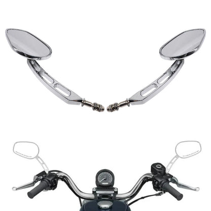 Chrome Rear-View Mirrors for Harley Road Street Glide Sportster Dyna Softail (2006-2023)