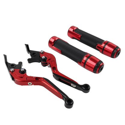 Red Extendable Brake Clutch Lever Grip Set for BMW S1000XR (2015-2021)