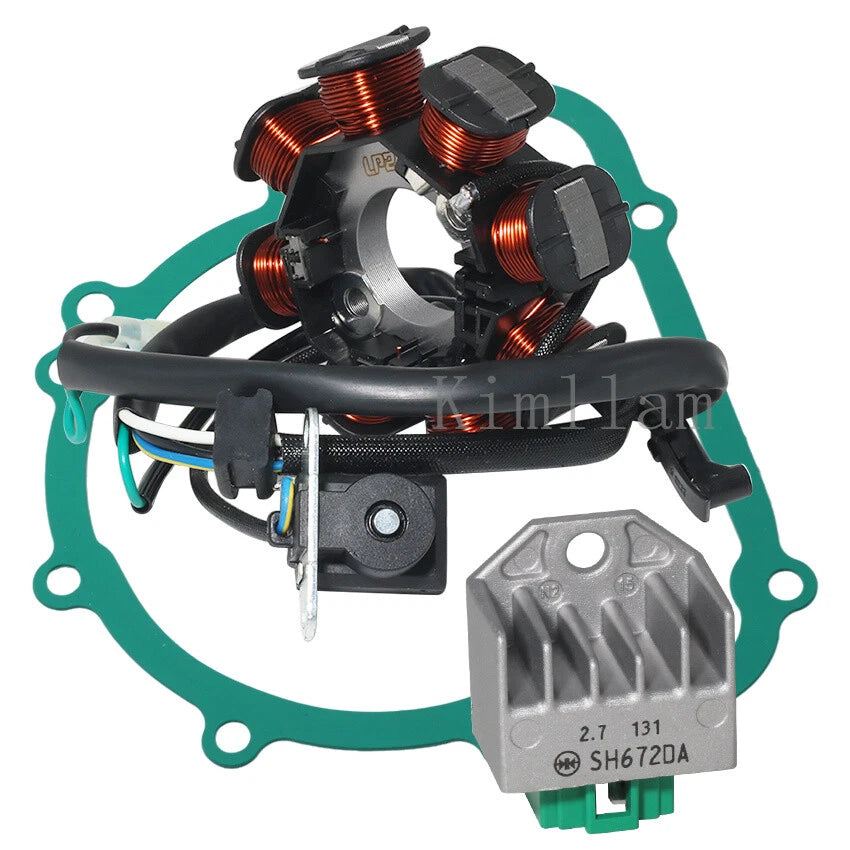Stator, Rectifier, Gasket for Kawasaki KLX140G (2017-2023) KLX140, KLX140L, KLX140A (2008-2022)