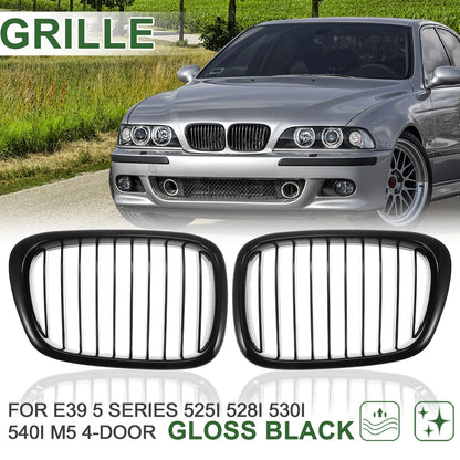 Glossy Black Front Kidney Grille for BMW 528i 540i Sedan (1997)