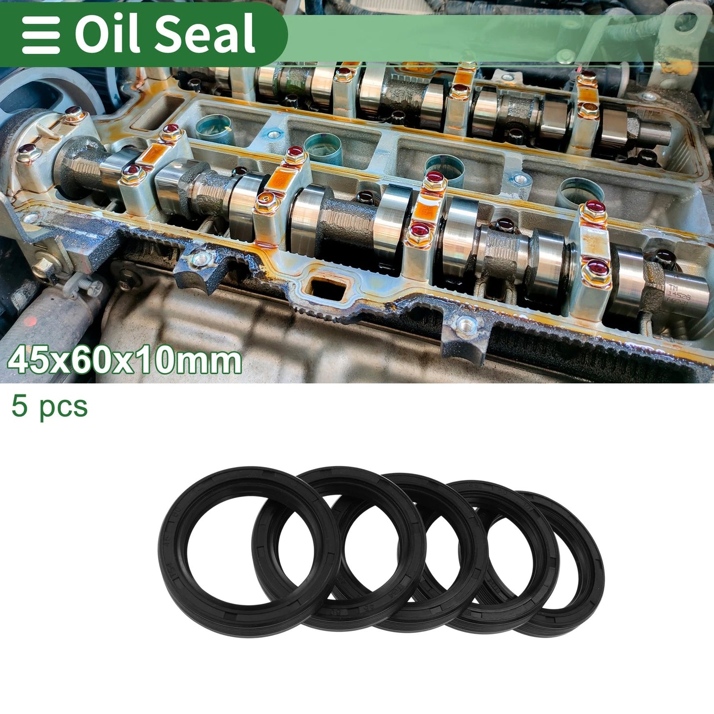 Oil Seal 45x60x10mm Seal Ring Rotary Shaft Seal NBR Rubber