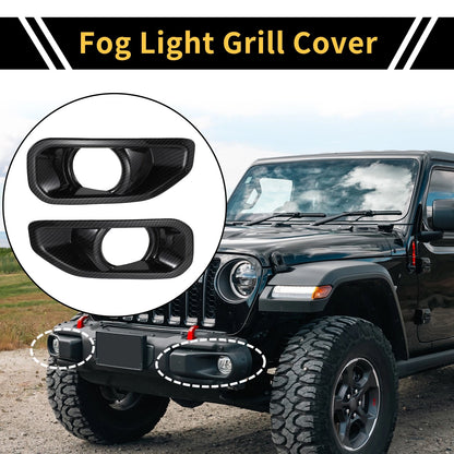 Fog Light Grills for Jeep Wrangler JL Gladiator 2018-2024 (2 x)
