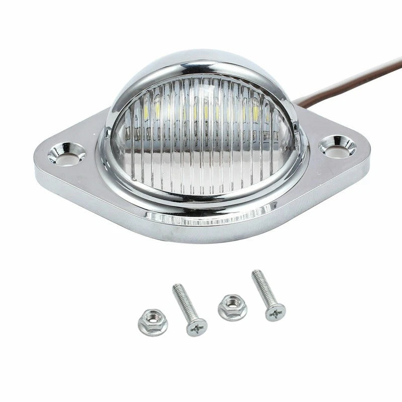 Universal White LED License Plate Lights for Car Truck SUV RV