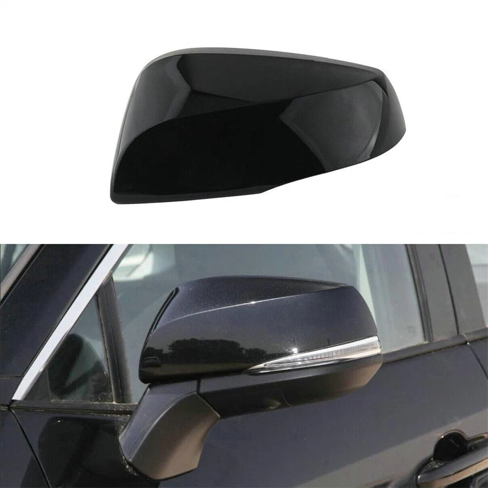 Glossy Black Left Side Mirror Cover Cap for Toyota RAV4 (2019-2023)