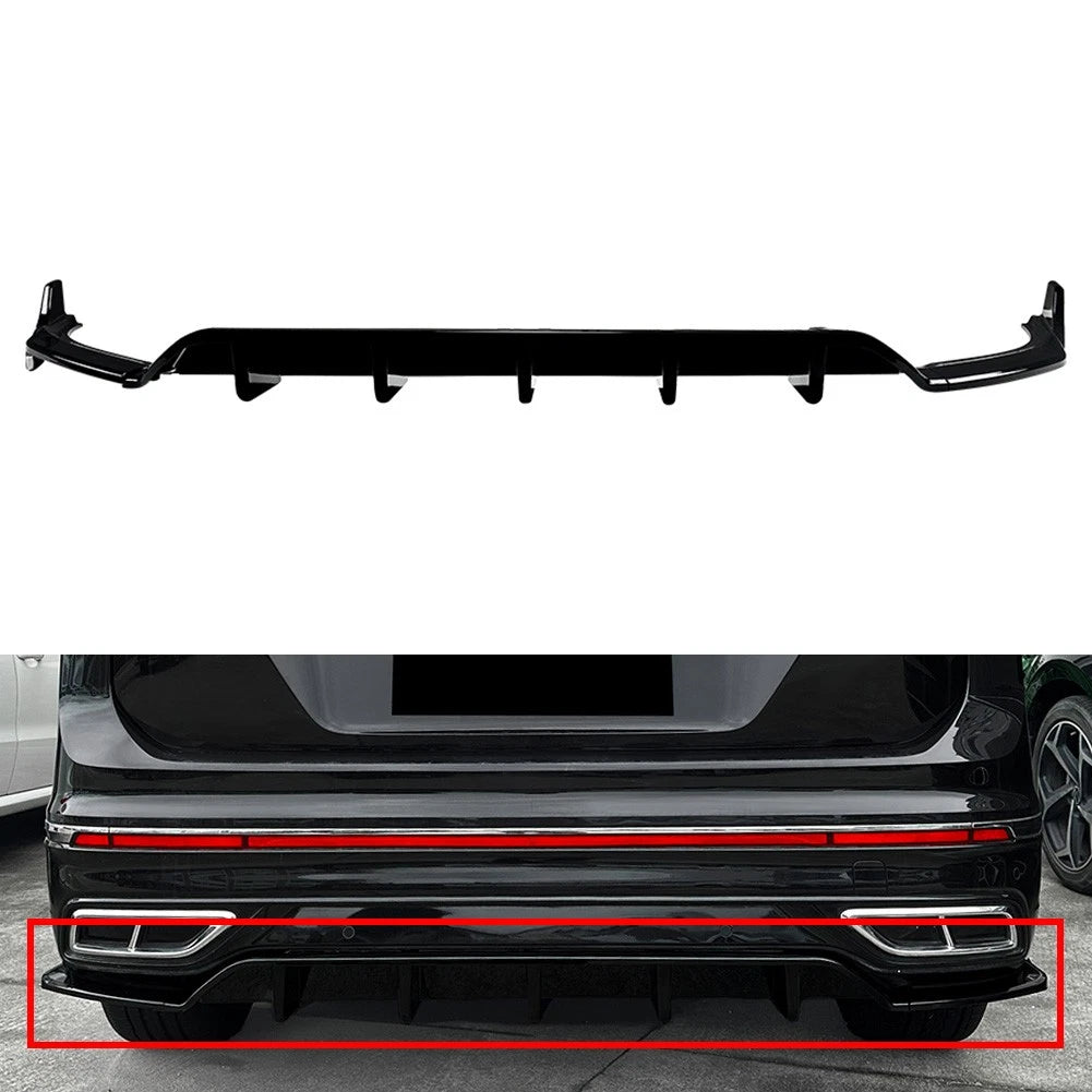 Glossy Black Rear Bumper Splitter Lip for VW Tiguan (2021-2023)