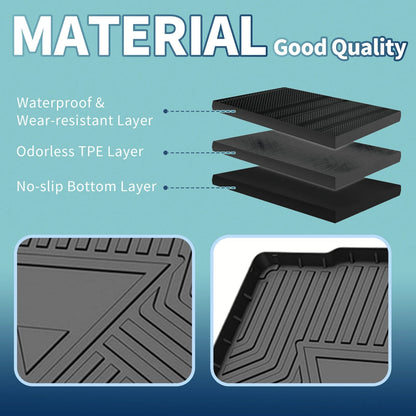 Flat Face Cargo Liner Rear Trunk Mat for Honda CR-V (2017-2022) 1 Pc