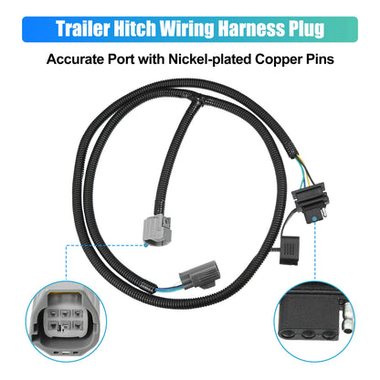65 Inch Trailer Hitch Wiring Harness for Jeep Wrangler 2x & 4x Door (2007-2017)