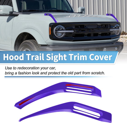 Hood Hinge Cover for Ford Bronco 2021-2024 - Purple Trim