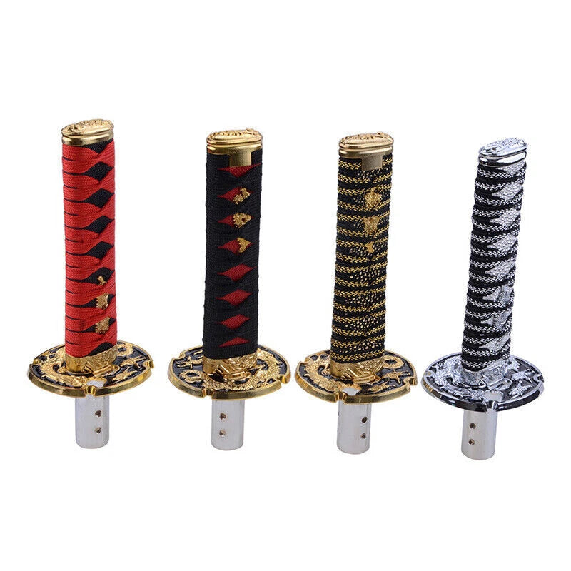 15cm Samurai Sword Shift Knob for SUV with 3 Adapters - Universal Silver