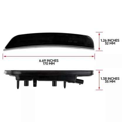 Pair White Front Bumper Side Marker Light for Dodge Durango (2021–2025)