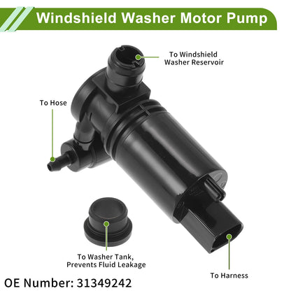 Windshield Washer Pump w/Grommet for Volvo XC60 (2009-2023)