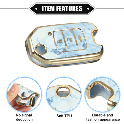 3 Button Smart Key Fob Case Cover for Honda Accord (2013-2019) Durable TPU Blue