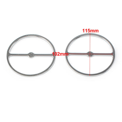 Chrome Speaker Trim Ring Covers for Harley Electra Tri Glide (2014-2023)