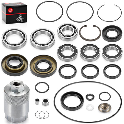 Rear Differential Bearings Seals Kit w/Nut Tool for Honda Recon 250 TRX250