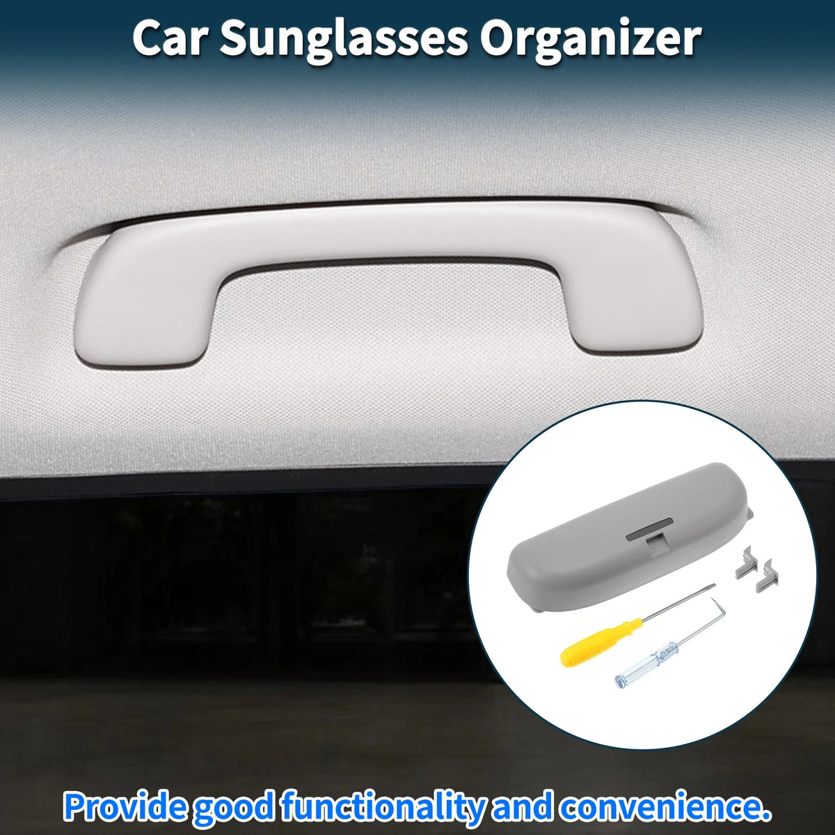 Sunglasses Case for BMW 1 Series F20 Eyeglasses Holder Storage Box Grey