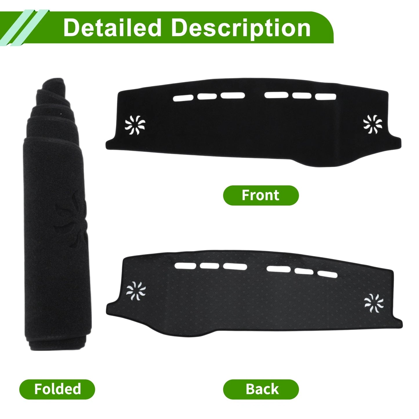 Dashboard Cover Black for Toyota Harrier 2016-2019 (1 Pcs)