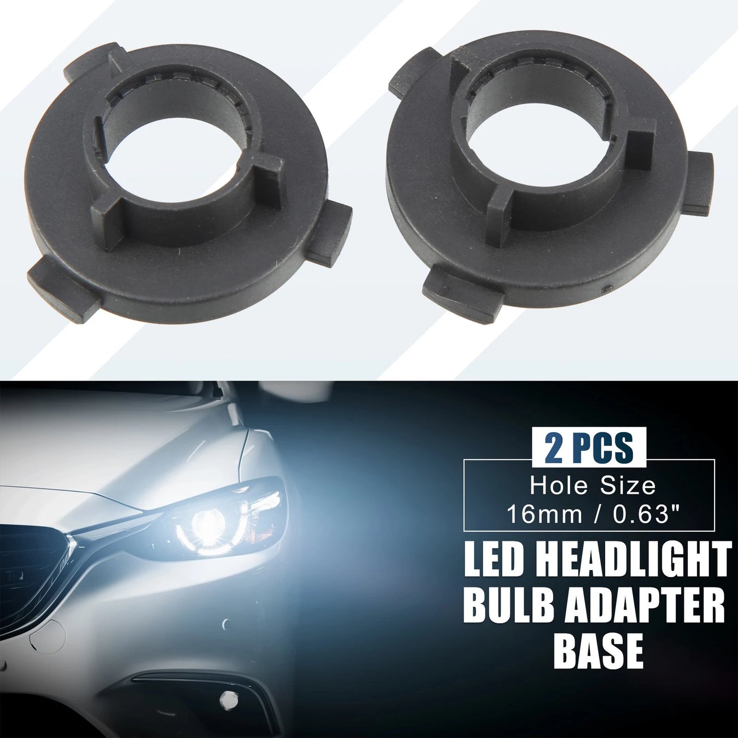 H7 LED Headlight Bulb Holder Adapter Socket for Kia K3 K4 K5 ()