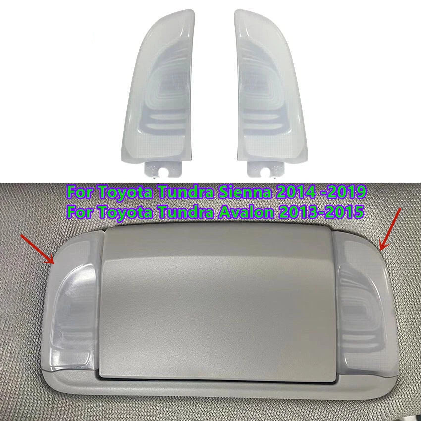 Front Sun Visor Vanity Mirror Lamp Light Cap for Toyota Tundra Sienna Avalon