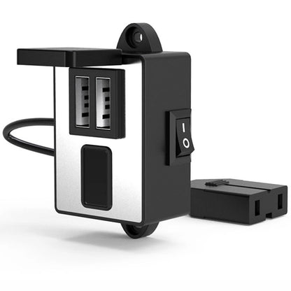 Battery Clamp USB Charger Dual Ports for Motorcycle