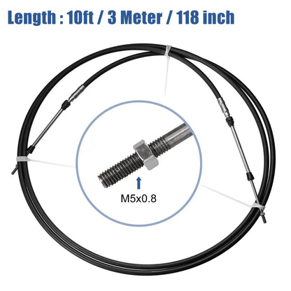 Remote Control Box Cable 1pcs 10ft 118Inch for Yamaha Black
