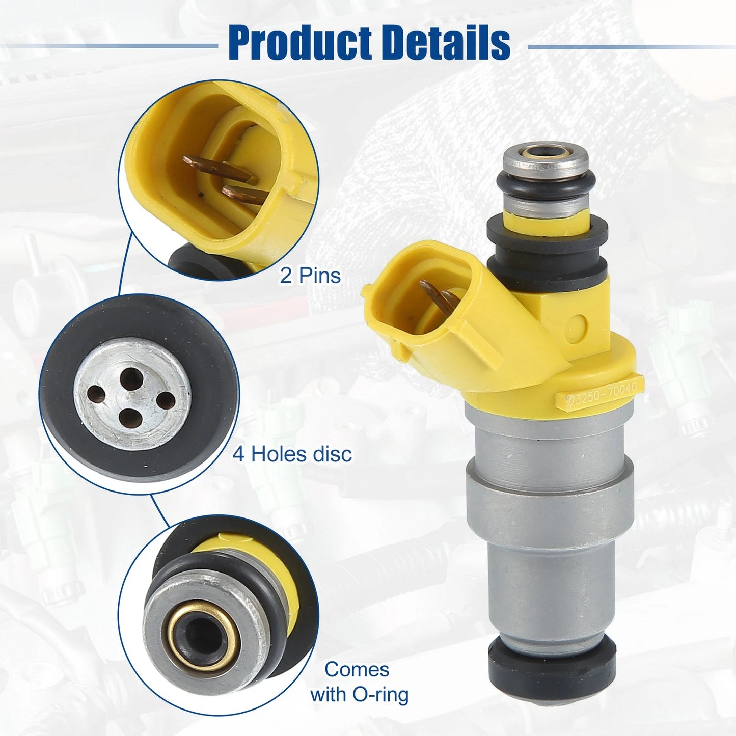 6 x Fuel Injector Nozzle Replacement for Toyota Supra 3.0L (1986-1988)