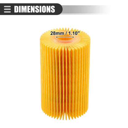 Engine Oil Filter for Toyota Land Cruiser 2008-2021 (2 x Filters)