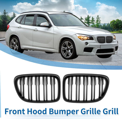 1 Pair Front Upper Bumper Grille for BMW X1 (2009-2015)