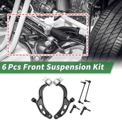 6 Pcs Front Lower Control Arms for Ford Flex (2010-2012)