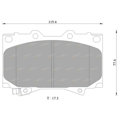 2 x Front Drilled Slotted Rotors Pads for Landcruiser 76-79 Series