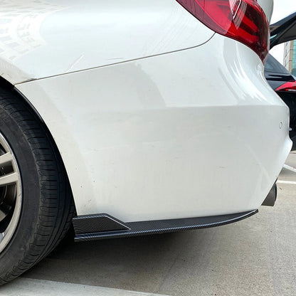 2 x Carbon Fiber Look Rear Bumper Side Splitters for BMW F30 M Sport (2013-2019)
